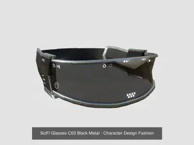 08 SciFi Glasses C Model Collection - Character Design Fashion 3D Model Pack