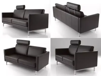 Bolero four different leather sofas 3D model