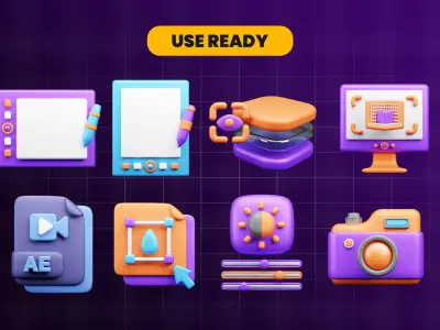 Design and Development 3d Illustration  Icon Pack 3D model