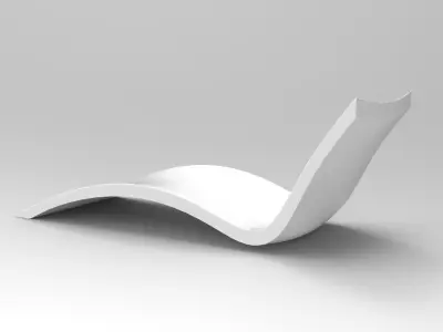 Sunbed chair Low-poly 3D model