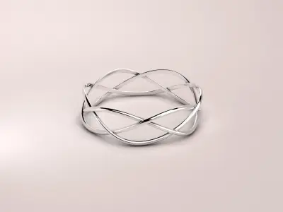 RING---Three Braids Low-poly 3D model