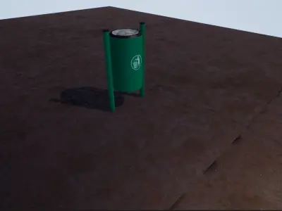 trash bin Free low-poly 3D model