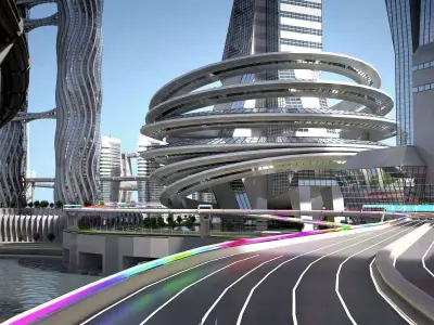 Future City on Earth V1 3D model