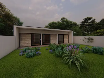 Casa Scene-villa-modern house 3D model 17