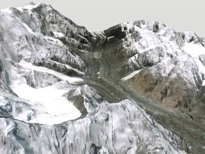 Mountain landscape Kazakhstan Shyny  3D model