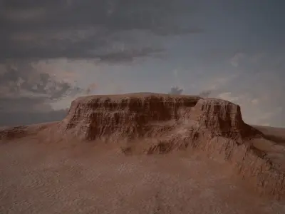 Canyon Realistic - LowPoly PBR desert terrain Low-poly 3D model