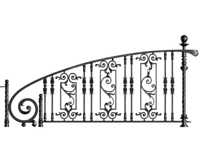 iron railings - fence 3D model