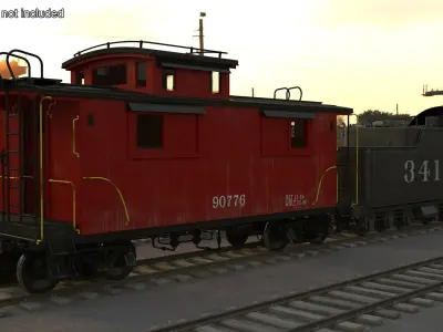  Steam Engine with Caboose 