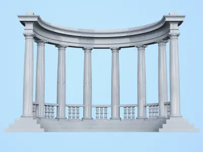 Tuscan style Colonnade 3D print model