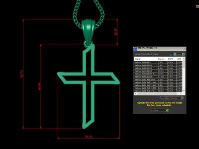 Cross Light Gold 4CP019 3DM STL 3D print model
