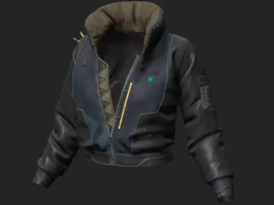 Bomber Jacket Female Sci-Fi 3D model