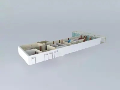 office floor plan of building Free 3D model