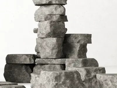 Rock stone collection n6 3D model