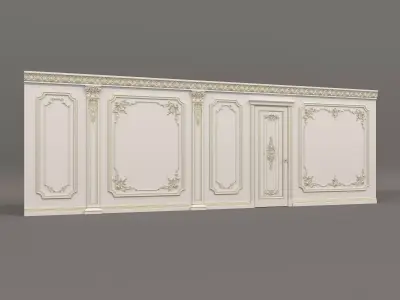 Wall Molding in Classic French style 32 3D model