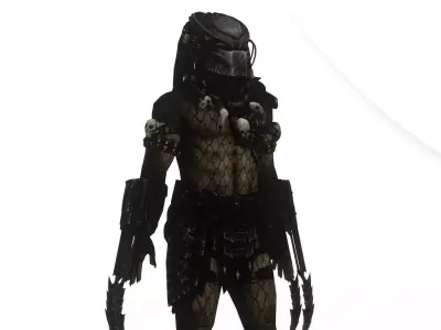 Predator Dark Stealth Alien Hunter 3D Model Low-poly 3D model