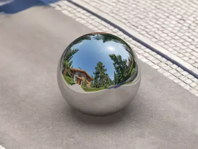 Luxury Modern Wooden Chalet in Pine Forest Suburb HDRI 360 Pano 3D model