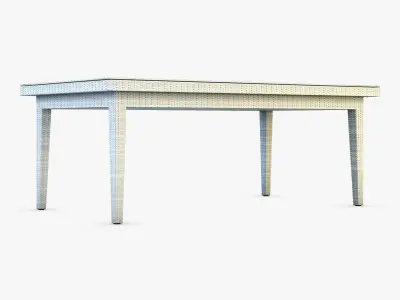 Rexus dining table white 3D model
