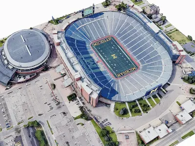 Michigan Stadium Low-poly 3D model