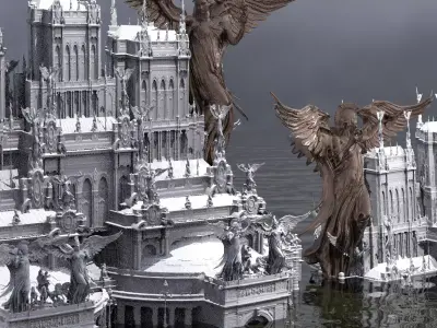 Victorian Angel towers collection 1 3D model