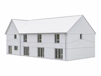 Neighborhood Houses P23 Low-poly 3D model