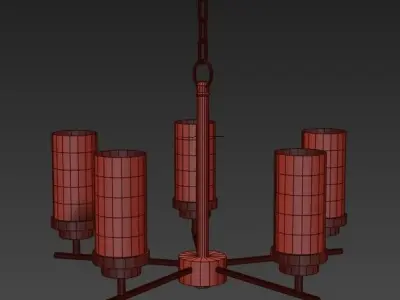 Maxim Lighting 10205ftsn Corona 5 Light Chandelier Atg 3D model