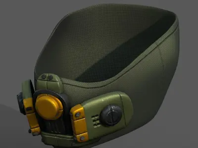 Gas mask helmet 3d safety isolated  Low-poly 3D model