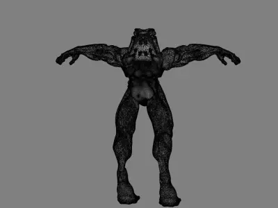 Frogman creature 3D model