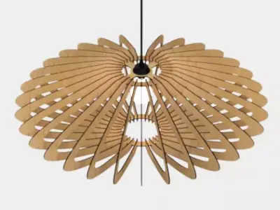 CEILING LIGHT LAMP 3D PRINT AND LASER CUT FILES MODEL 5 3D print model