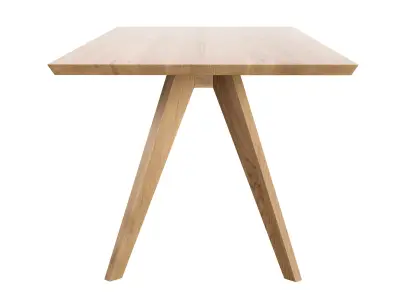 Cena wooden table with three legs 3D model