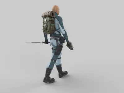 sci-fi chacacter 3D model