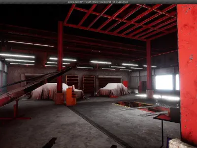 Garage World Low-poly 3D model