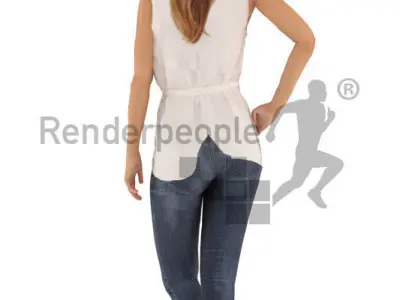 Sophia 003 Animated Idling Casual Woman Free low-poly 3D model