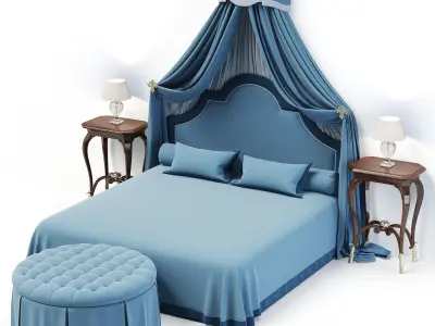Bed with Canopy 3D model