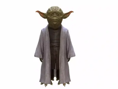Yoda in-game Low-poly 3D model