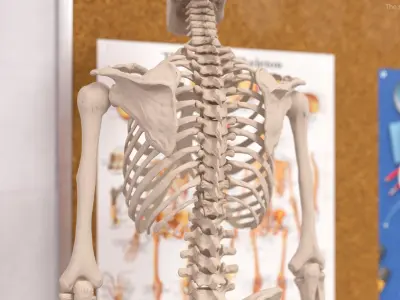  Human Female Skeleton Anatomy Rigged 