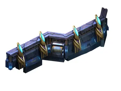 Different dimension - building - wall 09 3D model