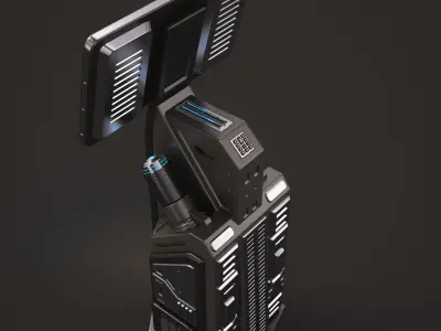 Sci Fi Terminal 02 Stylized 3D model