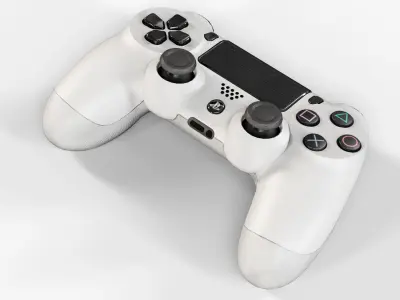 Sony PlayStation 4 Controller White Low-poly 3D model