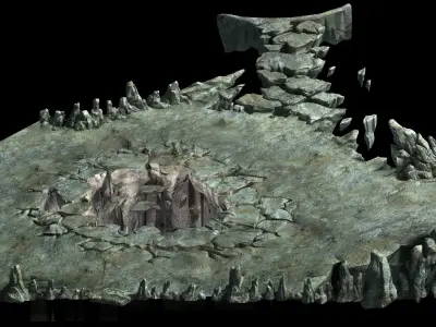 Magic Palace - mountain hole 05 3D model