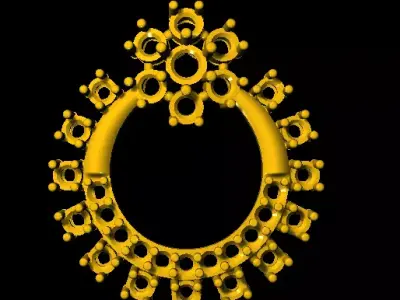  Tops earrings 3D print model