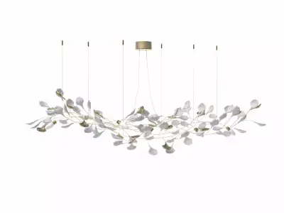 Stylized leaves lamp 3D model