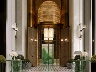 Saturn Hotel Corridor Free 3D model