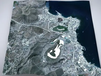 Cityscape Los Cristianos Spain 3D model