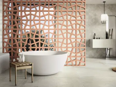 Neutral Beige Ceramic Tile Floor 3D Model Texture