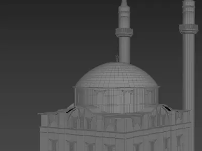 Emir Sultan Mosque Model Low-poly 3D model