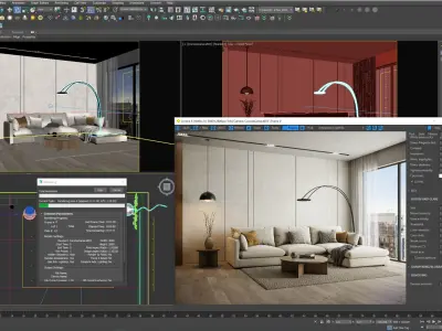 interior living room scene 52 3D model
