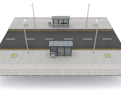 Streets Road Collection 3D model