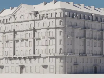 Eastern European Building 020 Low-poly 3D model