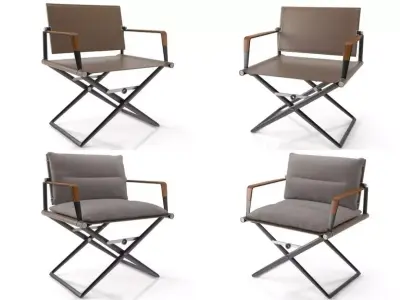 S X L C four different chairs and stool 3D model