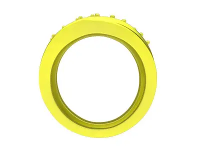 Artistic Emerald Style Diamond Ring Jewelry 7073 3D print model